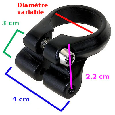 Collier tige de selle avec œillets pour fixer un porte bagage - immagine 5
