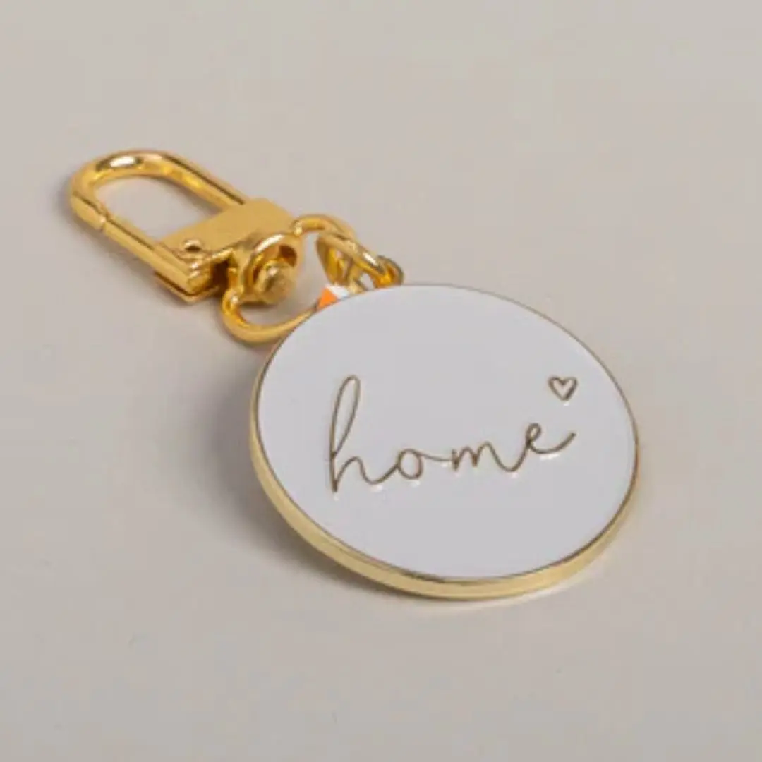 Portachiavi in metallo smaltato "home" - immagine 2